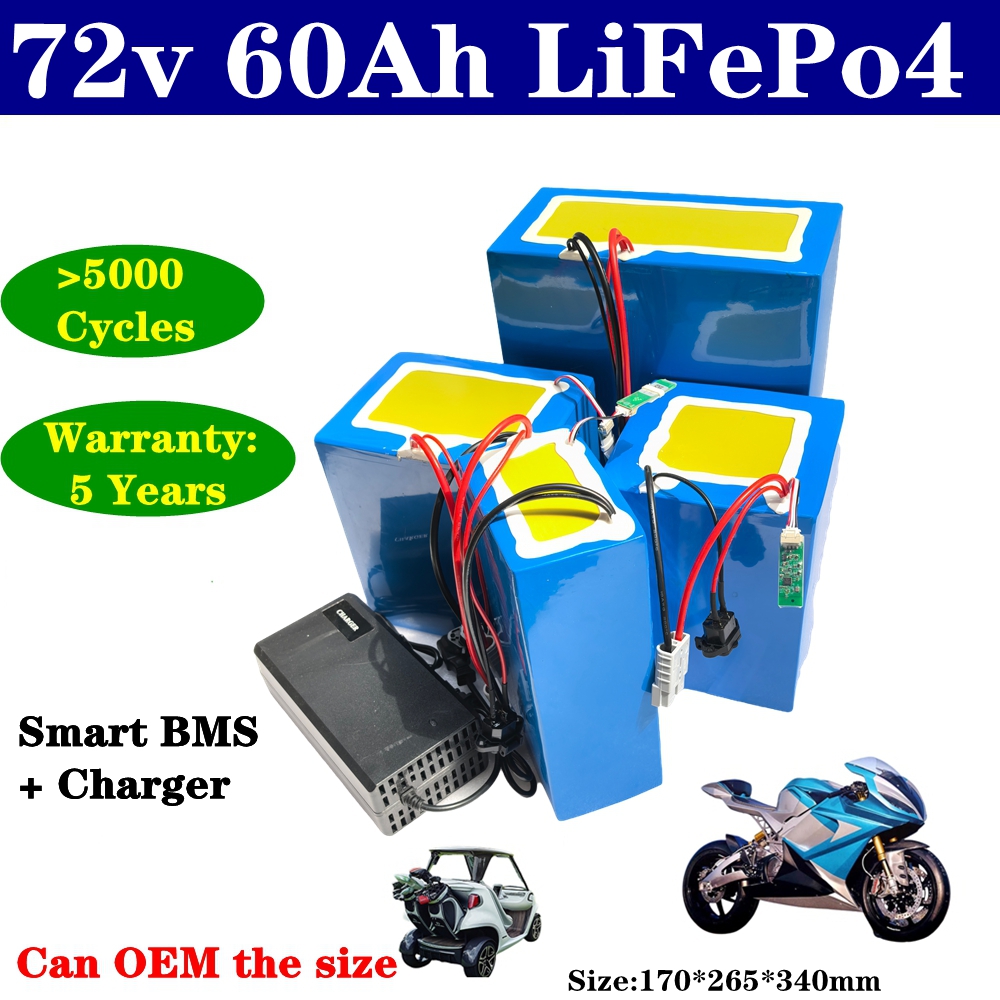 72V 60Ah Lifepo4 Battery Pack - Paket baterai lithium 72V 60Ah lifepo4