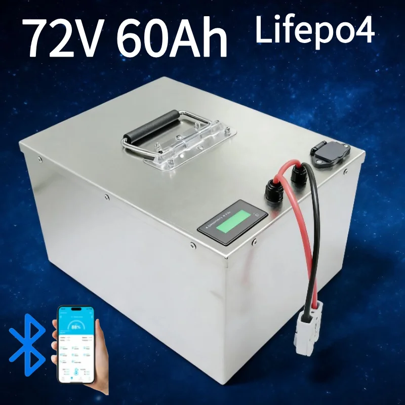 72V 60Ah Lifepo4 Battery Pack - Baterai LiFePO4 72V 60Ah Kontrol Aplikasi