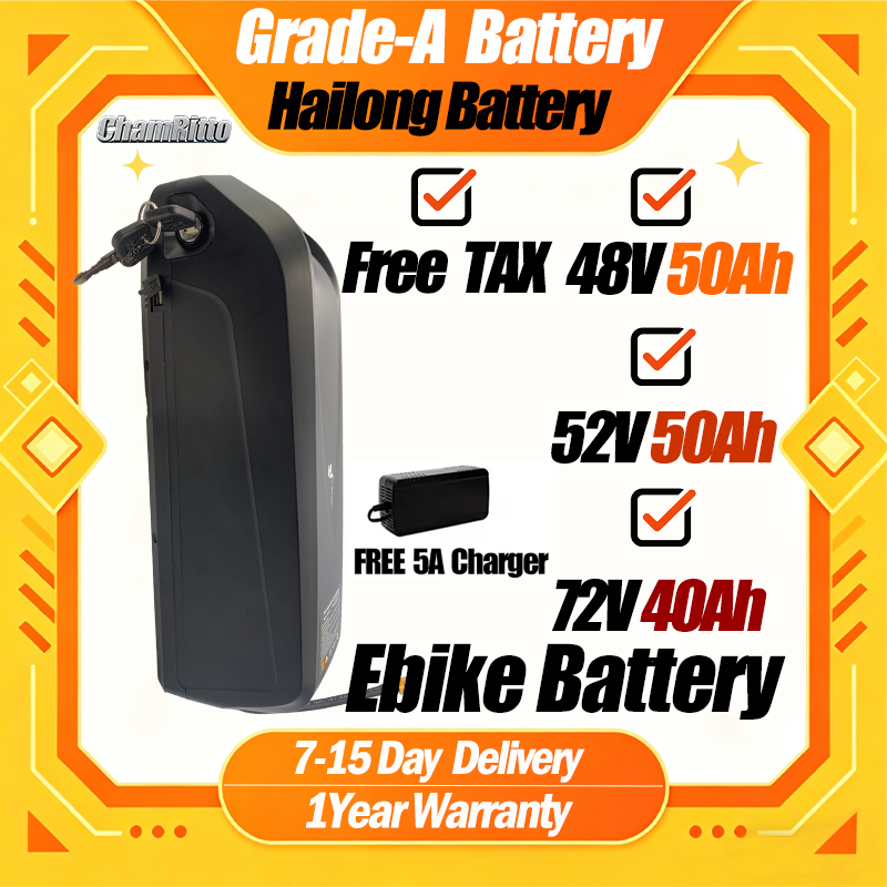 60V 30Ah Electric Scooter Battery - Baterai Ebike Hailong 48V 50AH 52V