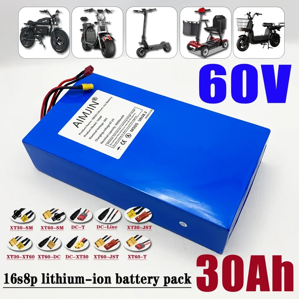 Paket baterai lithium baru 100 - 60V 30Ah Electric Scooter Battery ulasan dan harga