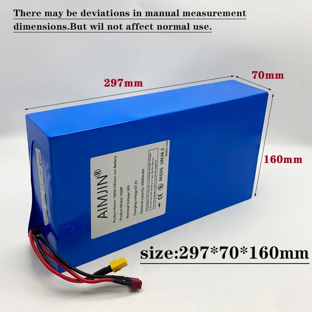 Paket baterai lithium baru 100 - 60V 30Ah Electric Scooter Battery ulasan dan harga