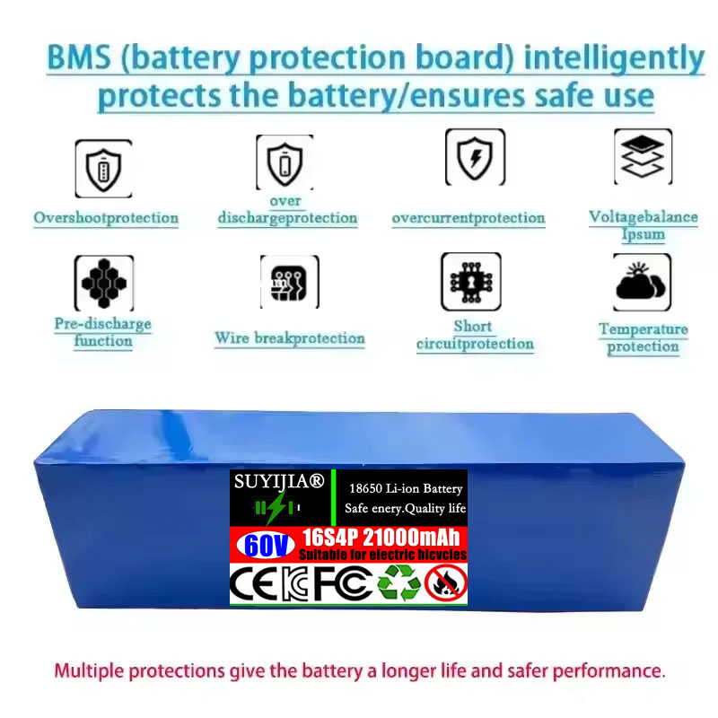Paket Baterai Lithium 60V 21Ah - 60V 30Ah Electric Scooter Battery ulasan dan harga