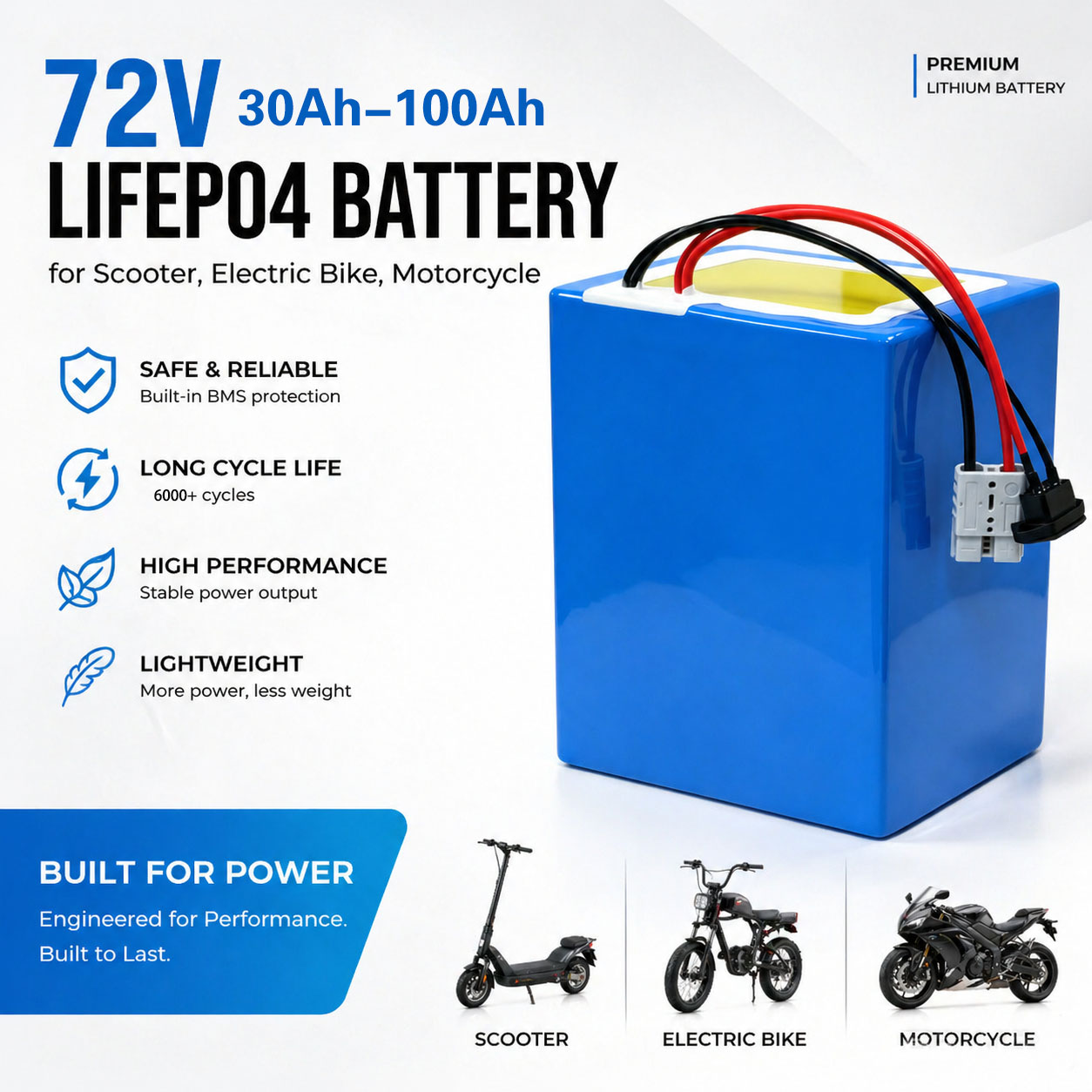 Paket Baterai Lithium LiFePO4  - 72V 60Ah Lifepo4 Battery Pack ulasan dan harga