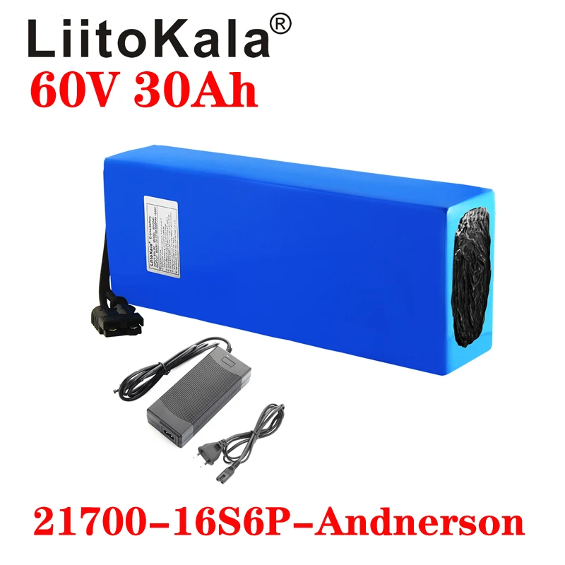 LiitoKala skuter listrik 60V 3 - 60V 30Ah Electric Scooter Battery ulasan dan harga