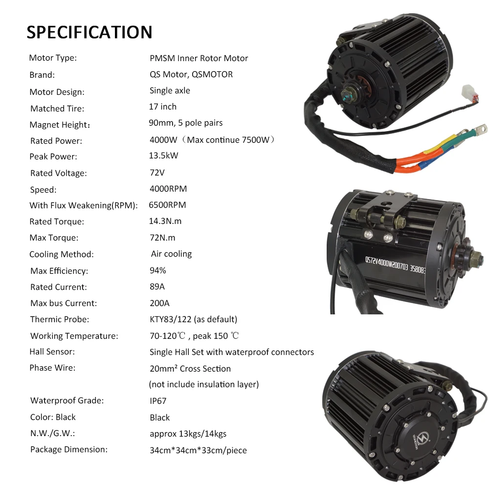 QS138 90H Kit Motor Penggerak  - Electric Motorcycle Conversion Kit 72V ulasan dan harga