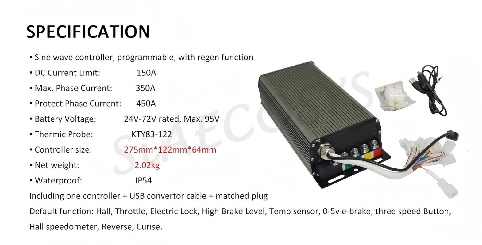 Kit Pengontrol Motor Terprogra - Sabvoton Svmc72150 Controller Kit ulasan dan harga